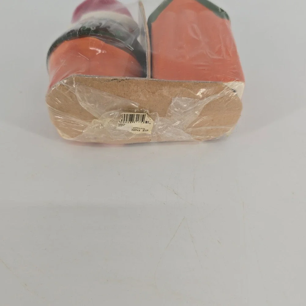 Vintage Gingerbread House & Boy Salt Pepper Shaker Set New in Package
